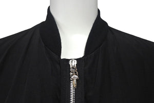 CHROME HEARTS クロムハーツ ナイロンジャケット ダガージップ 2225-304-6280 ブラック シルバー金具 サイズS 美品 中古 4c069332