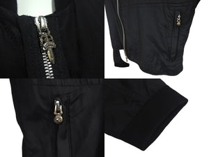 CHROME HEARTS クロムハーツ ナイロンジャケット ダガージップ 2225-304-6280 ブラック シルバー金具 サイズS 美品 中古 4c069332