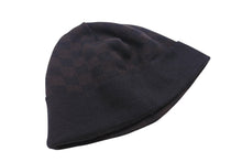 Load image into Gallery viewer, LOUIS VUITTON ルイヴィトン ダミエボネプティ ニット帽子 402330 イタリア製 ウール ブラウン ブラック 美品 中古 4c069345