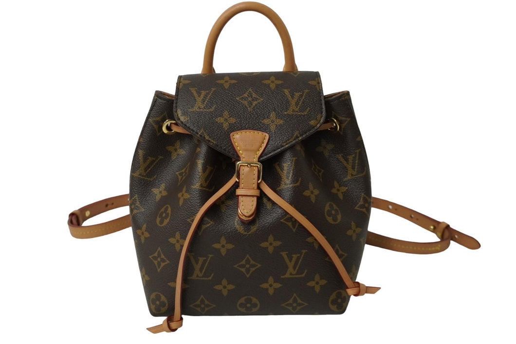 LOUIS VUITTON ルイヴィトン モンスリ NM BB リュック バックパック M45502 モノグラム ブラウン PVC 美品 中古 61935