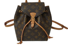 画像をギャラリービューアに読み込む, LOUIS VUITTON ルイヴィトン モンスリ NM BB リュック バックパック M45502 モノグラム ブラウン PVC 美品 中古 61935