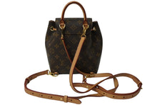 画像をギャラリービューアに読み込む, LOUIS VUITTON ルイヴィトン モンスリ NM BB リュック バックパック M45502 モノグラム ブラウン PVC 美品 中古 61935