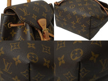画像をギャラリービューアに読み込む, LOUIS VUITTON ルイヴィトン モンスリ NM BB リュック バックパック M45502 モノグラム ブラウン PVC 美品 中古 61935
