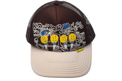 新品同様 KAPITAL キャピタル トラックキャップ 帽子 KR2304XH29 ポリエステル ブラウン イエロー ホワイト ブルー 中古 4c069354