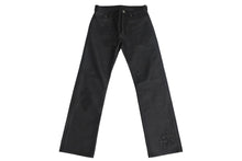 Load image into Gallery viewer, 新品未使用 Chrome hearts クロムハーツ レザーパンツ ブラック レザーパッチ シルバー925 サイズ30 中古 4c069356