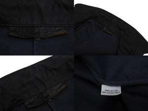 極美品 Chrome hearts クロムハーツ ナイロン ジャケット ブラック レザーパッチ シルバー925 サイズS 中古 4c069357