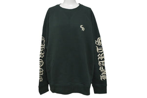 新品未使用 Chrome hearts クロムハーツ スウェット パーカー グリーン 綿100％ 裏起毛 刺繍 サイズM 中古 4c069360
