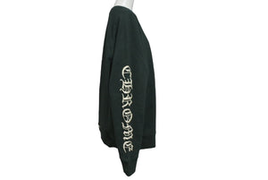 新品未使用 Chrome hearts クロムハーツ スウェット パーカー グリーン 綿100％ 裏起毛 刺繍 サイズM 中古 4c069360