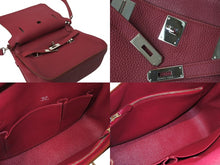 Load image into Gallery viewer, 極美品 HERMES エルメス ショルダーバッグ ジプシエール28 □O シルバー金具 ピンク系 トリヨンクレマンス 中古 4c069371