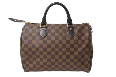 LOUIS VUITTON ルイヴィトン スピーディ30 ハンドバッグ ダミエ N41531 ゴールド金具 ブラウン 美品 中古 4c069377