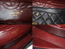 Load image into Gallery viewer, CHANEL シャネル マトラッセ23 Wチェーンショルダーバッグ Wフラップ ラムスキン 0番台 ブラック ゴールド金具 美品 中古 4c069384