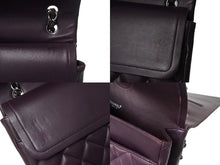 Load image into Gallery viewer, CHANEL シャネル デカマトラッセ33 Wチェーンショルダーバッグ Wフラップ 15番台 ラムスキン パープル シルバー金具 良品 中古 4c069386