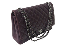 Load image into Gallery viewer, CHANEL シャネル デカマトラッセ33 Wチェーンショルダーバッグ Wフラップ 15番台 ラムスキン パープル シルバー金具 良品 中古 4c069386
