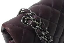 Load image into Gallery viewer, CHANEL シャネル デカマトラッセ33 Wチェーンショルダーバッグ Wフラップ 15番台 ラムスキン パープル シルバー金具 良品 中古 4c069386