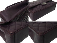 Load image into Gallery viewer, CHANEL シャネル デカマトラッセ33 Wチェーンショルダーバッグ Wフラップ 15番台 ラムスキン パープル シルバー金具 良品 中古 4c069386
