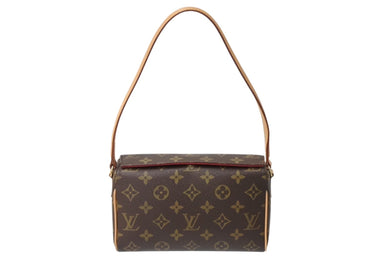 極美品 LOUIS VUITTON ルイヴィトン レシタル ハンドバッグ M51900 モノグラムキャンバス ブラウン 中古 4c069399