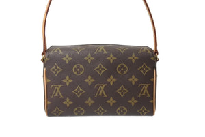 極美品 LOUIS VUITTON ルイヴィトン レシタル ハンドバッグ M51900 モノグラムキャンバス ブラウン 中古 4c069399