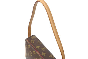 極美品 LOUIS VUITTON ルイヴィトン レシタル ハンドバッグ M51900 モノグラムキャンバス ブラウン 中古 4c069399