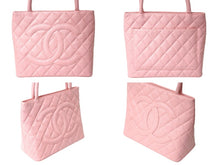 Load image into Gallery viewer, CHANEL シャネル 復刻トートバック A01804 10番台 2003年頃 キャビアスキン ピンク 美品 中古 4c069401