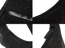 Load image into Gallery viewer, 極美品 PRADA プラダ プラダスポーツ ワンショルダーバッグ ウール ナイロンキャンバス チャコール ブラック シルバー金具 中古 4b006941