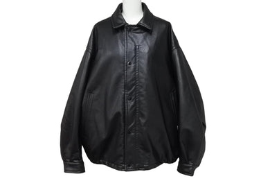 新品,未使用 NAUTICA ノーティカ フェイクレザー ブラック レザージャケット タグ付 サイズM 中古 4c069410