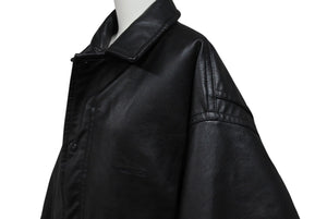 新品,未使用 NAUTICA ノーティカ フェイクレザー ブラック レザージャケット タグ付 サイズM 中古 4c069410