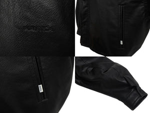 新品,未使用 NAUTICA ノーティカ フェイクレザー ブラック レザージャケット タグ付 サイズM 中古 4c069410