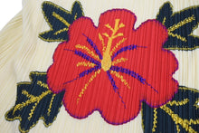 Load image into Gallery viewer, ISSEY MIYAKE イッセイミヤケ PLEATS PLEASE プリーツプリーズ 半袖カットソー PP91-JK572 サイズ4 フリンジ ハイビスカス 美品 中古 4c069422