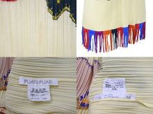 Load image into Gallery viewer, ISSEY MIYAKE イッセイミヤケ PLEATS PLEASE プリーツプリーズ 半袖カットソー PP91-JK572 サイズ4 フリンジ ハイビスカス 美品 中古 4c069422