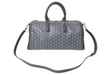 Load image into Gallery viewer, GOYARD ゴヤール クロワジエール35 ボストンバッグ グレー PVC レザー シルバー金具 美品 中古 4c069428