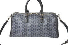 Load image into Gallery viewer, GOYARD ゴヤール クロワジエール35 ボストンバッグ グレー PVC レザー シルバー金具 美品 中古 4c069428