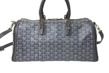 Load image into Gallery viewer, GOYARD ゴヤール クロワジエール35 ボストンバッグ グレー PVC レザー シルバー金具 美品 中古 4c069428