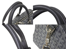 Load image into Gallery viewer, GOYARD ゴヤール クロワジエール35 ボストンバッグ グレー PVC レザー シルバー金具 美品 中古 4c069428