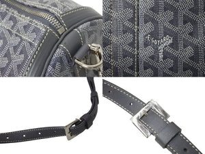 GOYARD ゴヤール クロワジエール35 ボストンバッグ グレー PVC レザー シルバー金具 美品 中古 4c069428