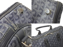 Load image into Gallery viewer, GOYARD ゴヤール クロワジエール35 ボストンバッグ グレー PVC レザー シルバー金具 美品 中古 4c069428