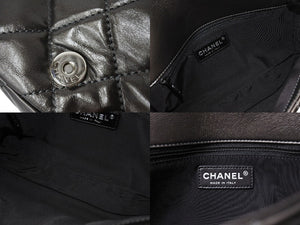 新品同様 CHANEL シャネル マトラッセ チェーンミー Wチェーンショルダーバッグ A50491 16番台 マットグレー ココマーク カーフスキン 中古 4c069434