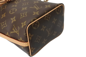 極美品 LOUIS VUITTON ルイヴィトン ナノ ノエ ショルダーバッグ M41346 斜め掛けバッグ モノグラム PVC レザー ブラウン 中古 4c069441