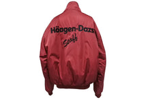 Load image into Gallery viewer, Häagen-Dazs ハーゲンダッツ スタッフジャケット MA-1 ナイロン ポリエステル アクリル レッド ゴールド 美品 中古 4c069479