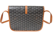 Load image into Gallery viewer, 極美品 GOYARD ゴヤール ベルヴェデーレMM ショルダーバッグ ブラウン PVC レザー シルバー金具 中古 4c069485