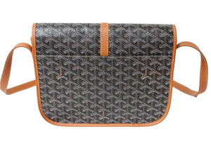 極美品 GOYARD ゴヤール ベルヴェデーレMM ショルダーバッグ ブラウン PVC レザー シルバー金具 中古 4c069485