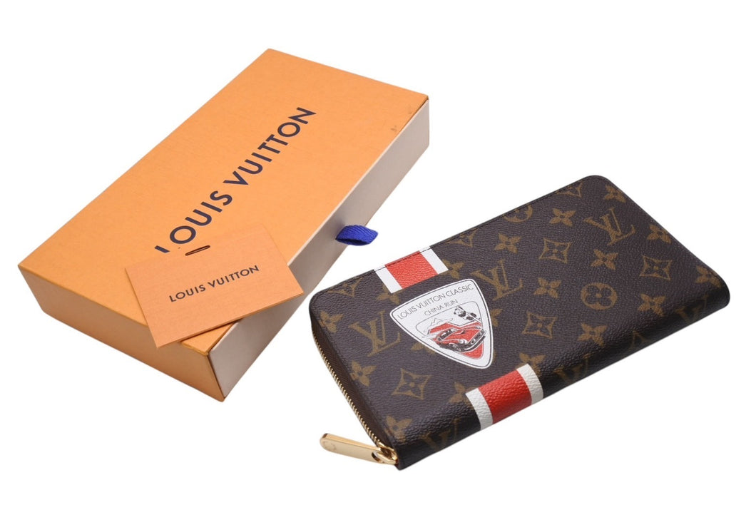 新品同様 LOUISVUITTON ルイヴィトン チャイナラン ジッピーオーガナイザー 長財布 M66553 ブラウン レッド ホワイト 中古 4c069491