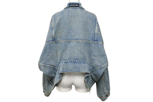 極美品 BALENCIAGA バレンシアガ デニムジャケット スウィングジャケット Ｇジャン ブルゾン TJW79 中古 4c069492
