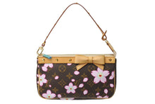 Load image into Gallery viewer, 新品同様 LOUISVUITTON ルイヴィトン 村上隆 ポシェットアクセソワール ポーチ M92006 モノグラムチェリーブロッサム 中古 4c069495
