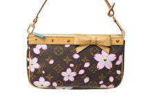 Load image into Gallery viewer, 新品同様 LOUISVUITTON ルイヴィトン 村上隆 ポシェットアクセソワール ポーチ M92006 モノグラムチェリーブロッサム 中古 4c069495