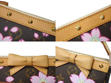 Load image into Gallery viewer, 新品同様 LOUISVUITTON ルイヴィトン 村上隆 ポシェットアクセソワール ポーチ M92006 モノグラムチェリーブロッサム 中古 4c069495