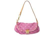 Load image into Gallery viewer, LOUIS VUITTON ルイヴィトン ミニプリーティ ワンショルダーバッグ M95216 モノグラム デニム ピンク 美品 中古 4c069497