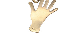 Load image into Gallery viewer, ChristianDior クリスチャンディオール ラインストーン エイジドメタル ハンドチャーム ネックレス ゴールド 48.3g 美品 中古 4c069509