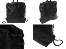 Load image into Gallery viewer, CHANEL シャネル 22 リュック バックパック AS3313 カーフスキン オールブラック ロゴプレート キルティング 美品 中古 4c069521