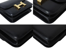 Load image into Gallery viewer, 極美品 HERMES エルメス ショルダーバッグ コンスタンス3ミニ C刻印 ブラック カーフスキン ゴールド金具 中古 4c069537