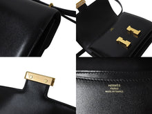 Load image into Gallery viewer, 極美品 HERMES エルメス ショルダーバッグ コンスタンス3ミニ C刻印 ブラック カーフスキン ゴールド金具 中古 4c069537